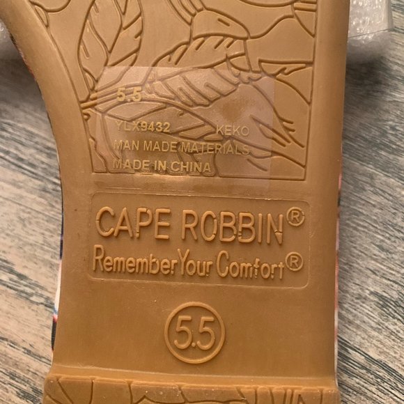 NEW CAPE ROBBIN KEKO SLIDE SANDALS MULTI COLOR SPIRA‎ LWITH CLEAR STRAP 5.5 - Picture 8 of 8